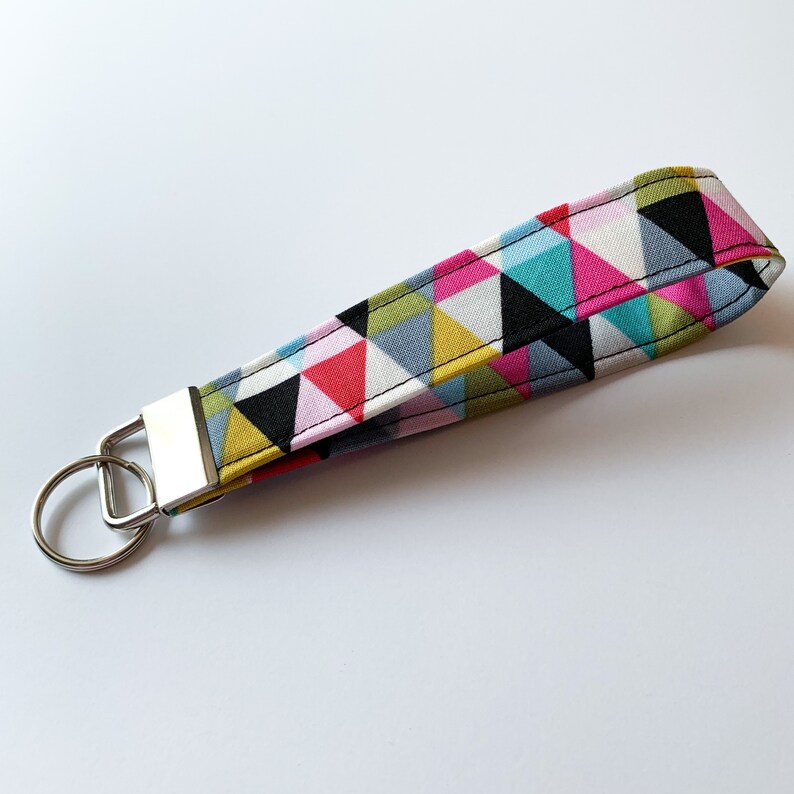Geometric Wristlet Wristlet Keychain Keychain Geometric Pattern Wristlet Geometric Pattern Key Fob Key Holder