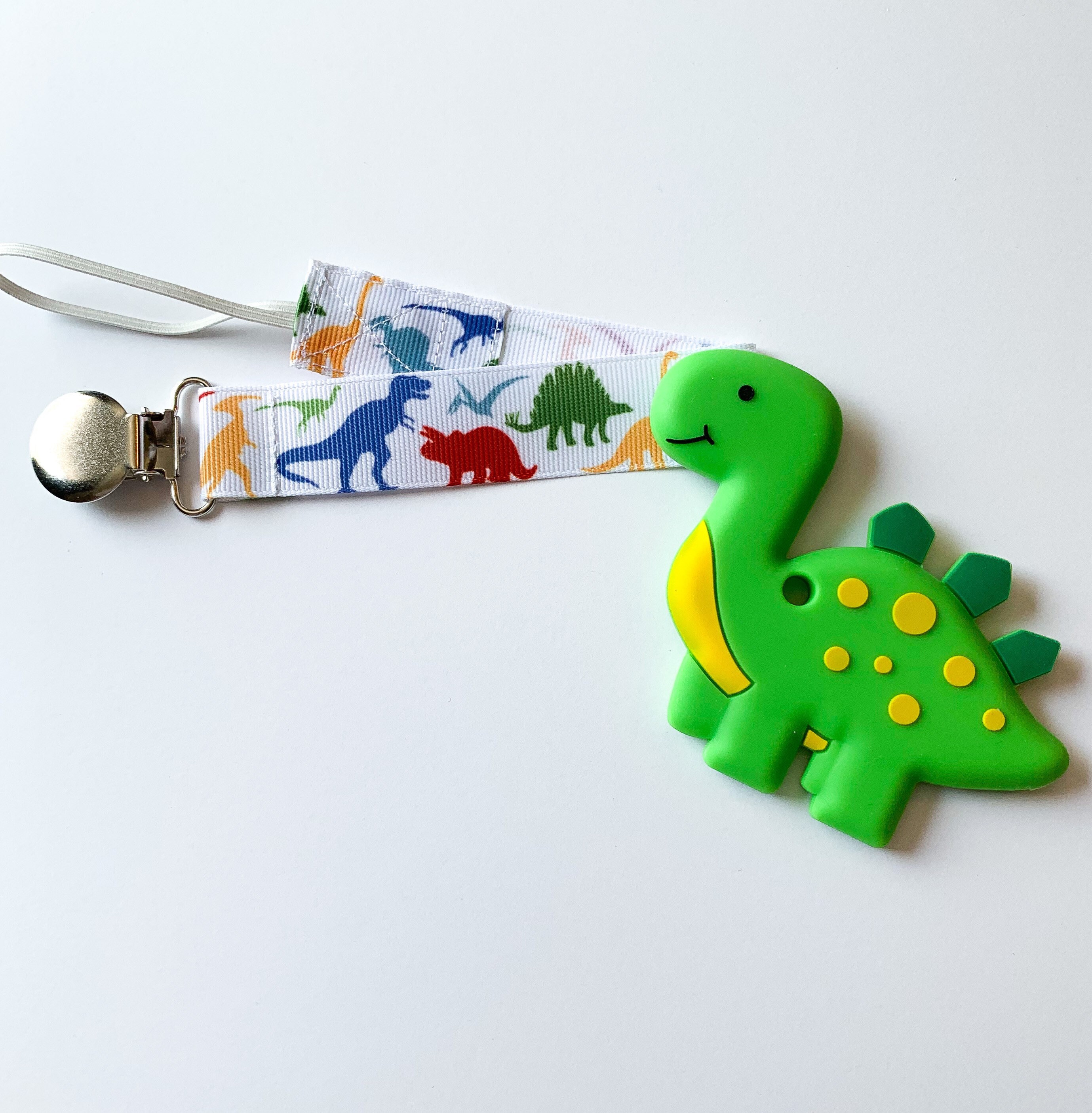 Dinosaur Pacifier Clip/ Teether Clip/ Prehistoric Dino / Dino/ Etsy