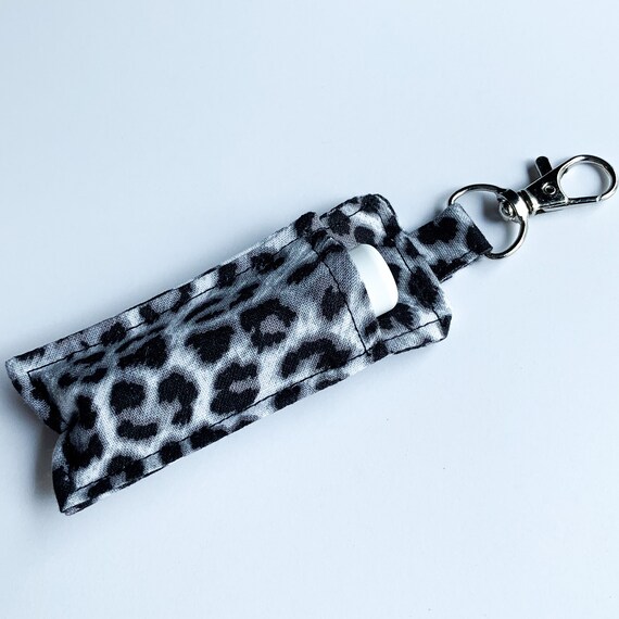 cowhide farmhouse style Print keychains Cheetah print Chapstick holder keychains