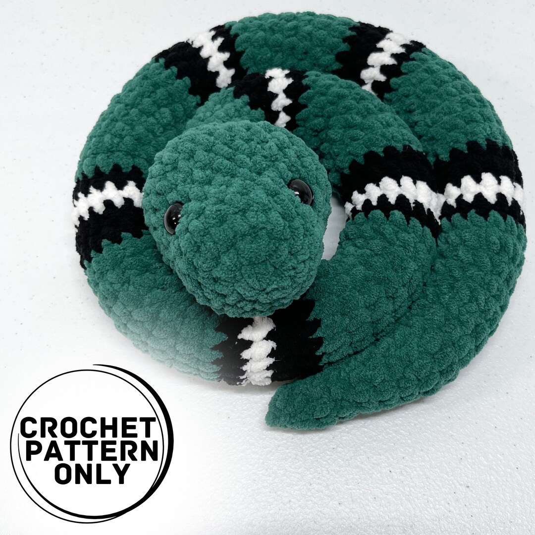 Crochet Large Snake Pattern, Crochet Pattern, Snake, Crochet Reptile ...