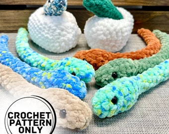 Baby Snake and Egg Crochet Pattern, Baby Snake Crochet Pattern, Snake Crochet Pattern, Crochet Baby Snake Pattern, Crochet Baby Reptile