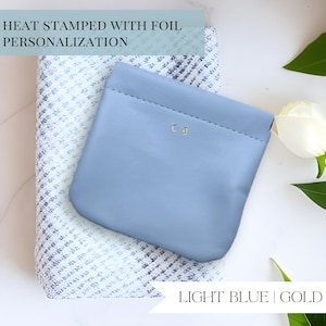 Monedero de cuero con monograma Monedero personalizado Monedero pequeño con nombre Personalizar cartera Pequeña bolsa de monograma para regalo de viaje