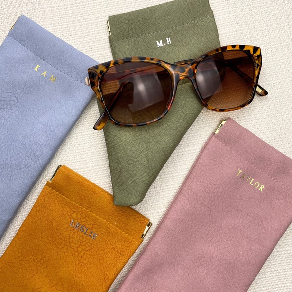 Monogrammed Eyeglass Holder Monogram Glasses Case for Sunglasses Case Personalized Pouch for Glasses Holder Eyeglasses Case With Name