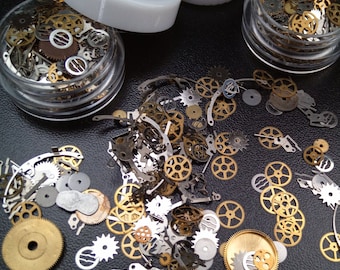 Engranajes metálicos pequeños: artículos para joyería y artesanía steampunk
