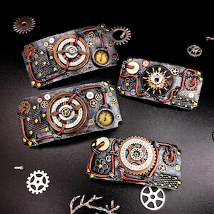 Handmade Steampunk Hair Clip. Steampunk Jewelry. Polymer Clay