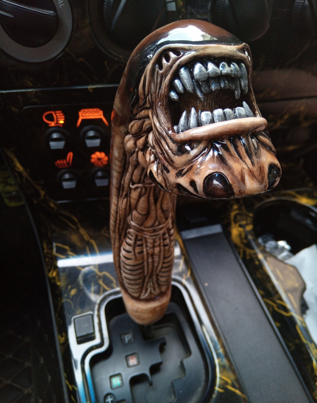 Custom Alien Gear Shift Knob: Handmade Polymer Clay Car Decor - Etsy