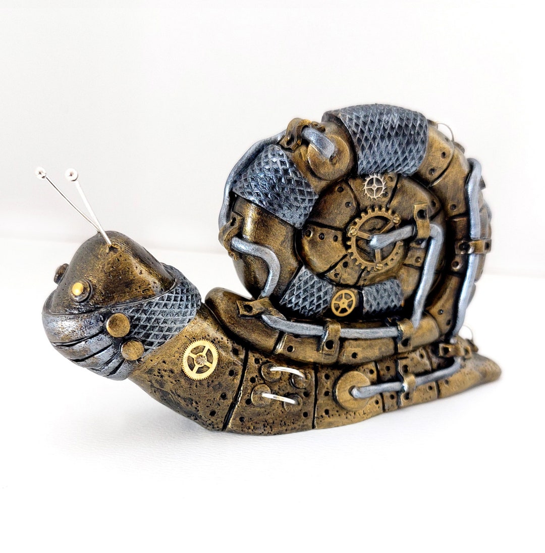 Big Steampunk Snail Miniature. Handmade Steampunk Friend. Decoration - Etsy