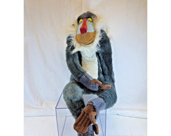 Disney's Wise & Wonderful 20-in Rafiki plush mandril monkey, 1994, The Lion King