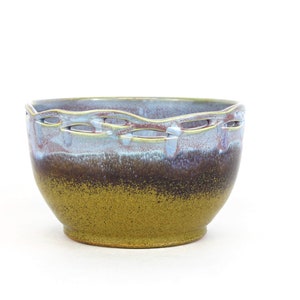 EARTHY GLAZE | handmade ceramic bowl with filigree | cut out designs  | handmade pottery | unique artisan bowl | handmade serving bowl