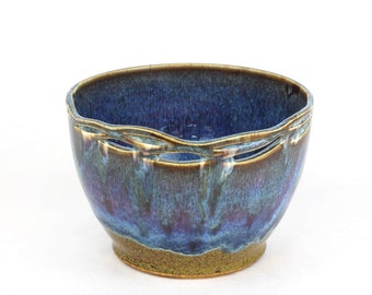 SEA EARTH GLAZE | handmade ceramic bowl with filigree | cut out designs  | handmade pottery | unique artisan bowl | handmade serving bowl
