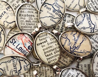 necklace bracelet TRAVEL dictionary jewelry word vintage authentic definition word of the year
