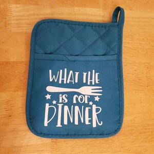 What The Fork Is For Dinner Oven Mitt