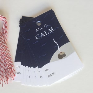 Étiquettes cadeaux de Noël : Tout est calme (lot de 10)