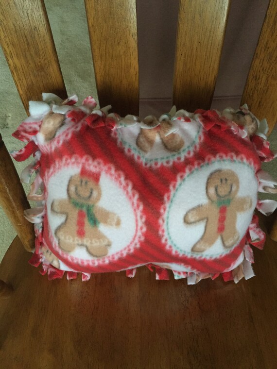 No Sew Fleece Decorative Gingerbread Pillow Etsy