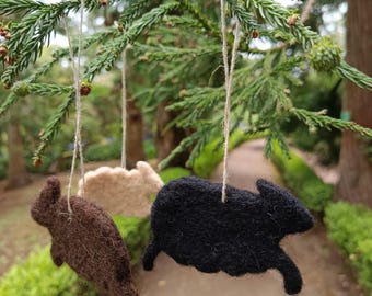 Felt Sheep Ornament – Handmade from European Wool – Needle & Wet Felted – Custom Colours Available