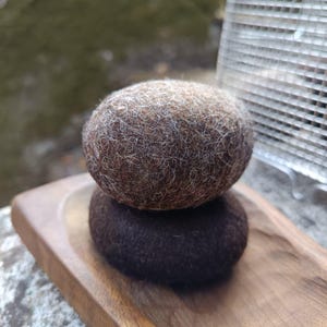 Felted wool pebbles – natural handmade decor, sensory toy, aromatherapy stone