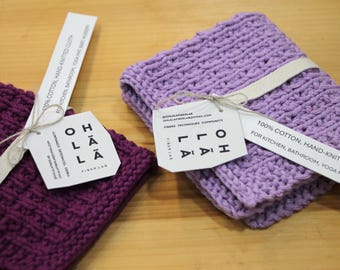 Cotton Hand-knitted Universal Wash Cloth