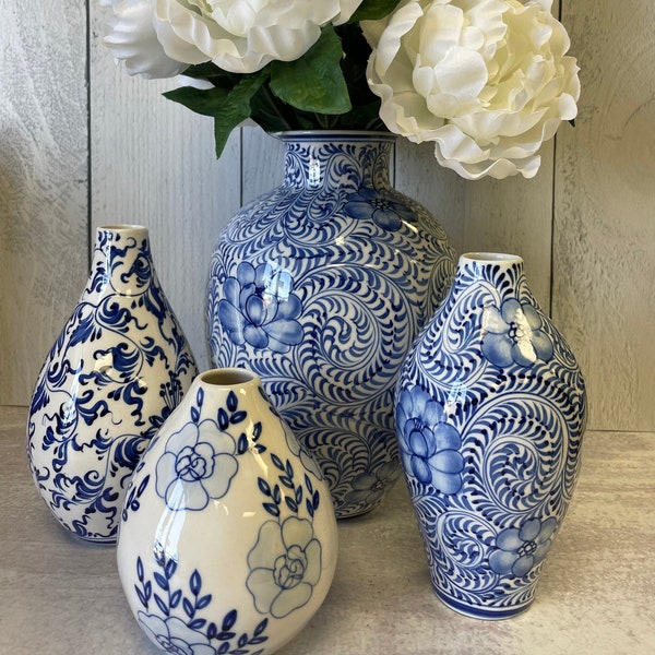 Buy Blue and White Vase Etsy