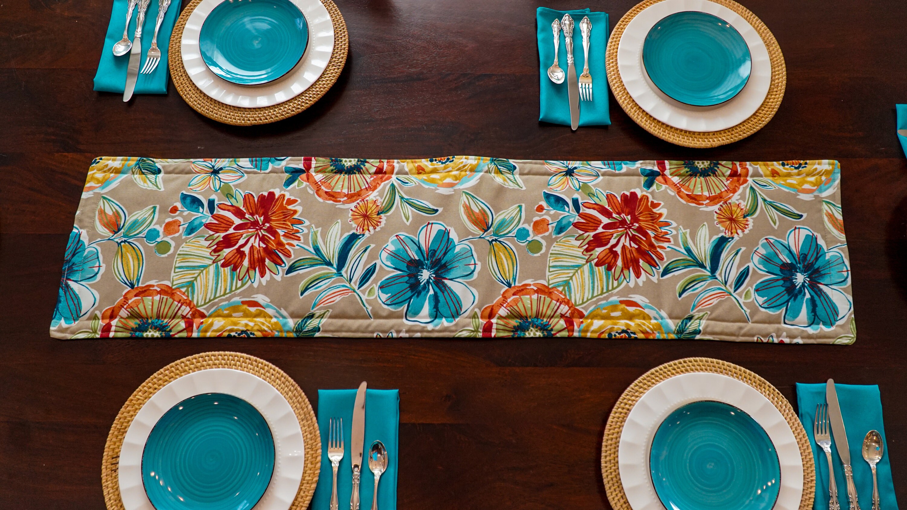 Hot Pad Table Runner Assorted Styles Reversible Floral and Etsy
