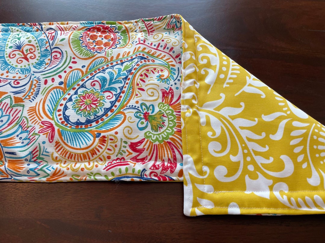 Hot Pad Table Runners Festive Paisley or Tahiti Bay Blooms Etsy