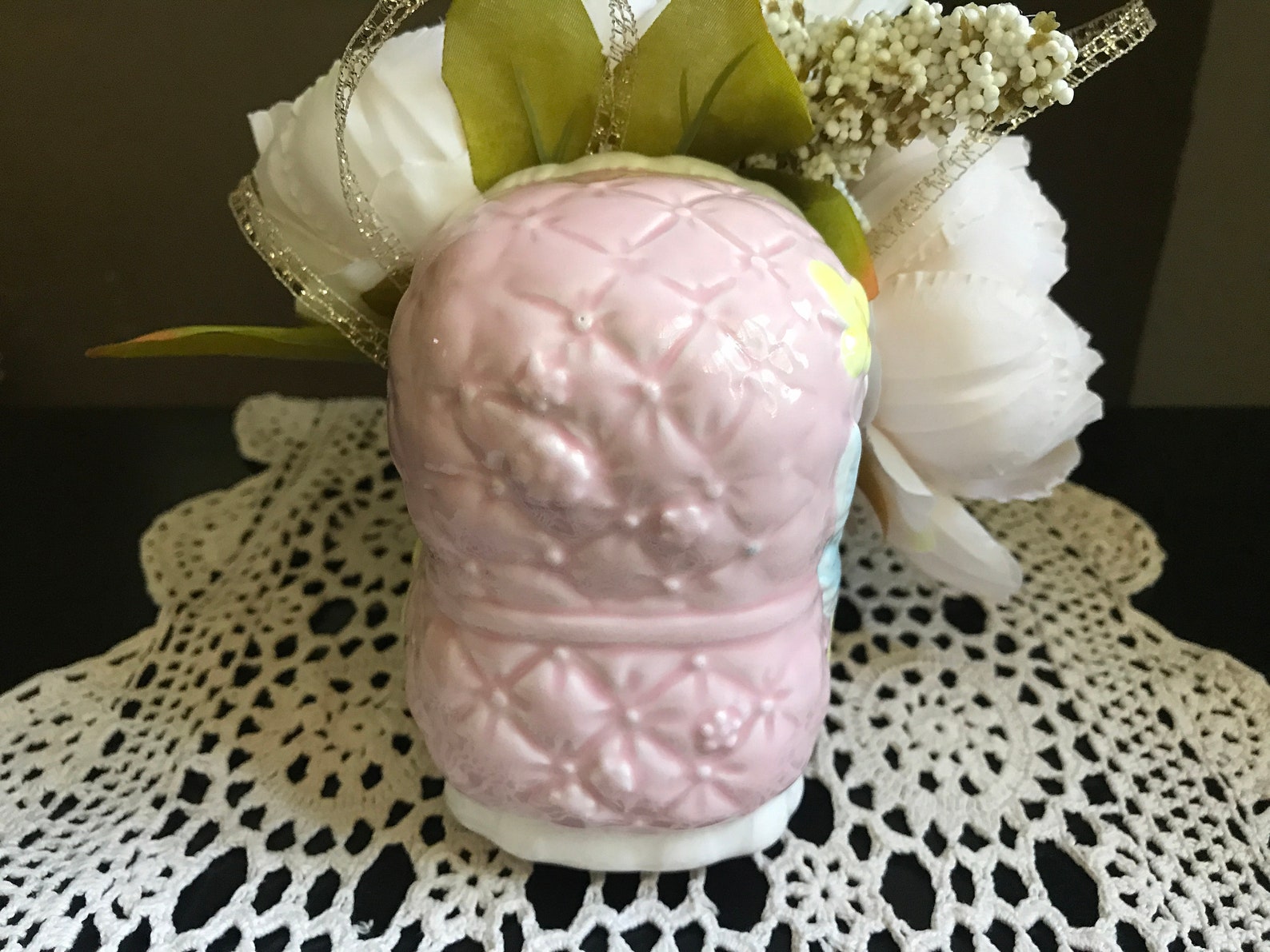 Floral Baby Girl Shower Nursery Centerpiece Vintage Vase Etsy