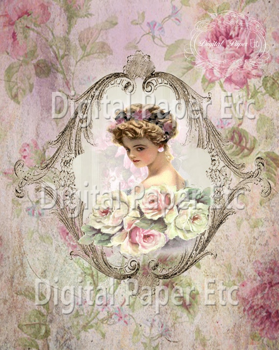 Items similar to SALE Digital Wall Print, Vintage Wall Print, Wall