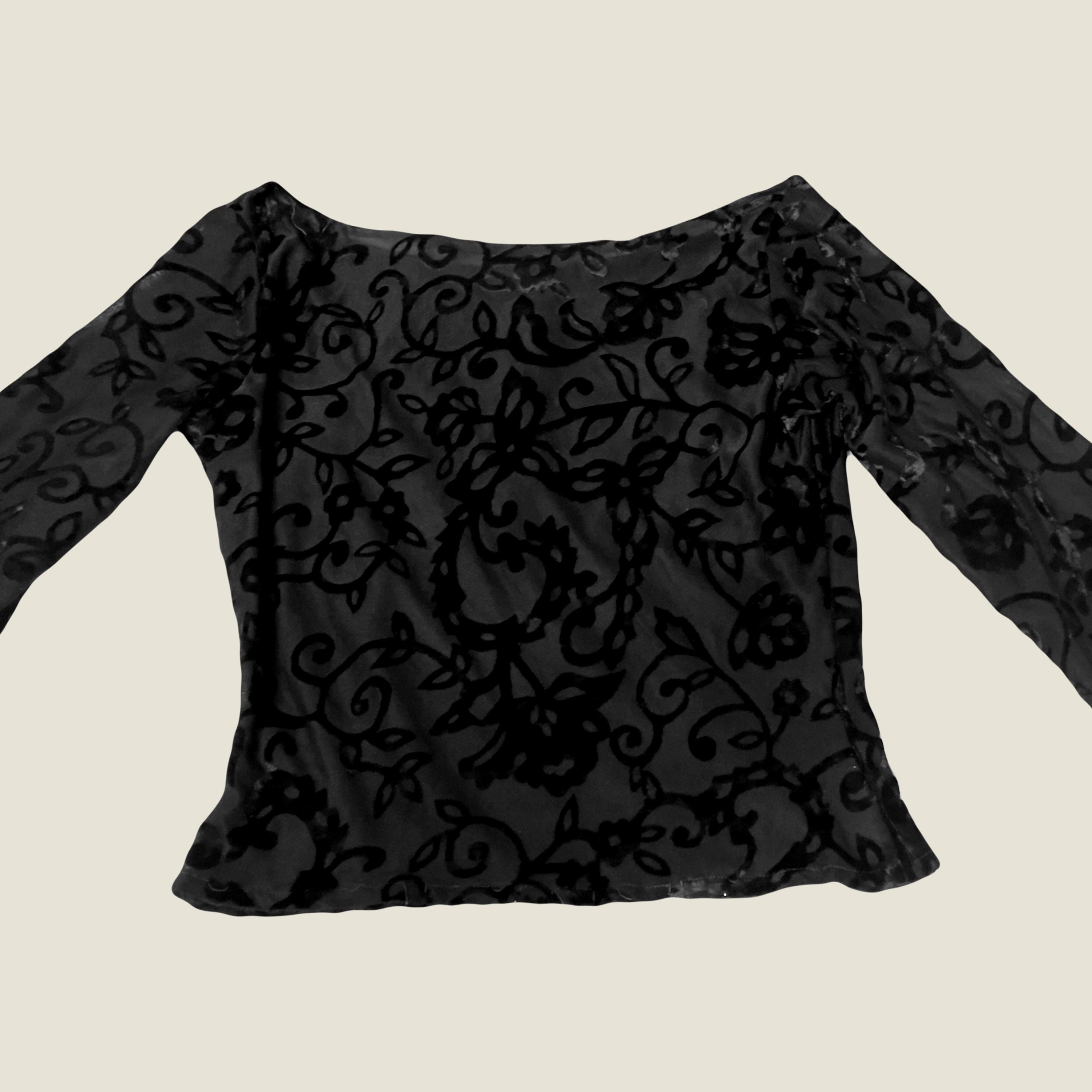sheer velvet top