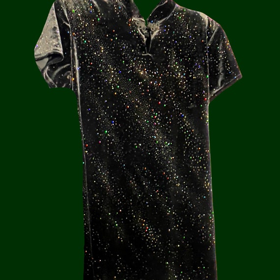 Late 80s - Early 90s Starry Night  Sparkling Blac… - image 3