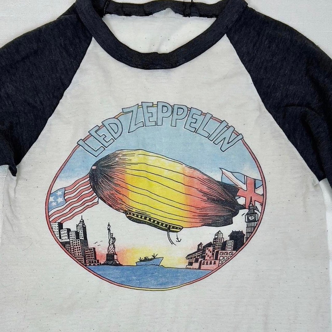 Rare Original 1975 Led Zeppelin North American Tour Blimp Skyline White ...