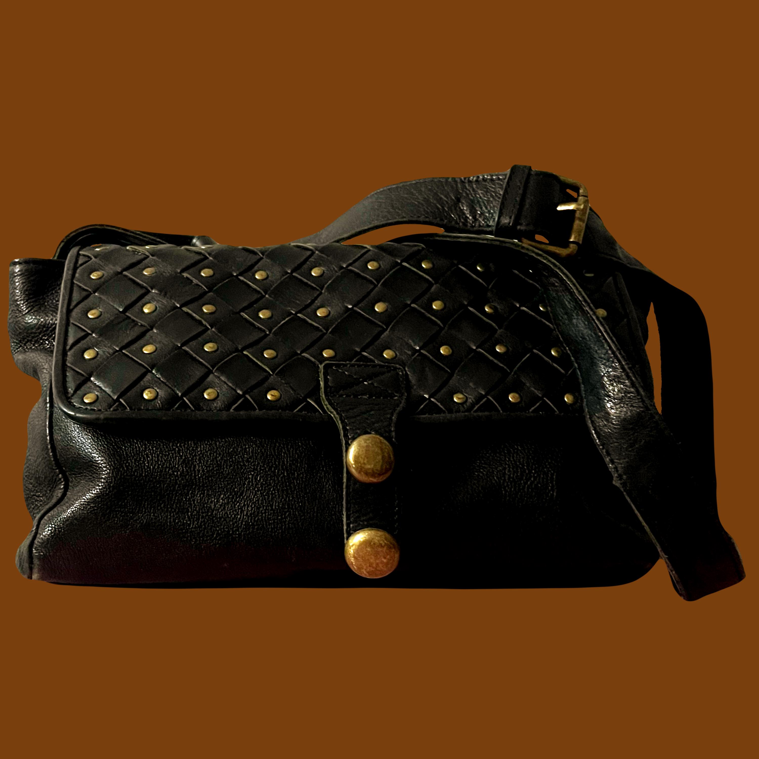 Vintage Stud Leather Bag - Etsy