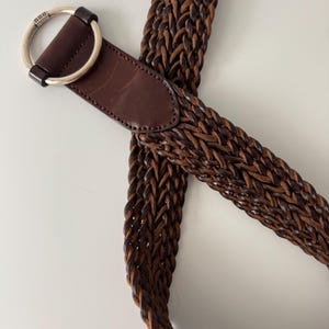 Vintage Ralph Lauren Dark Brown Woven Braided 2 display picture 2
