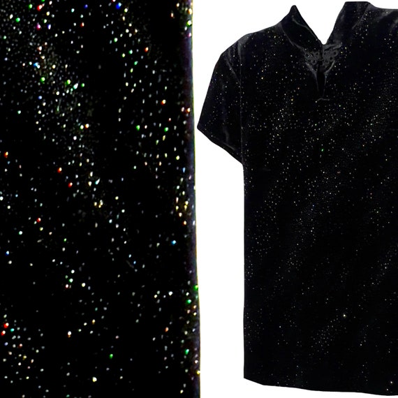 Late 80s - Early 90s Starry Night  Sparkling Blac… - image 2
