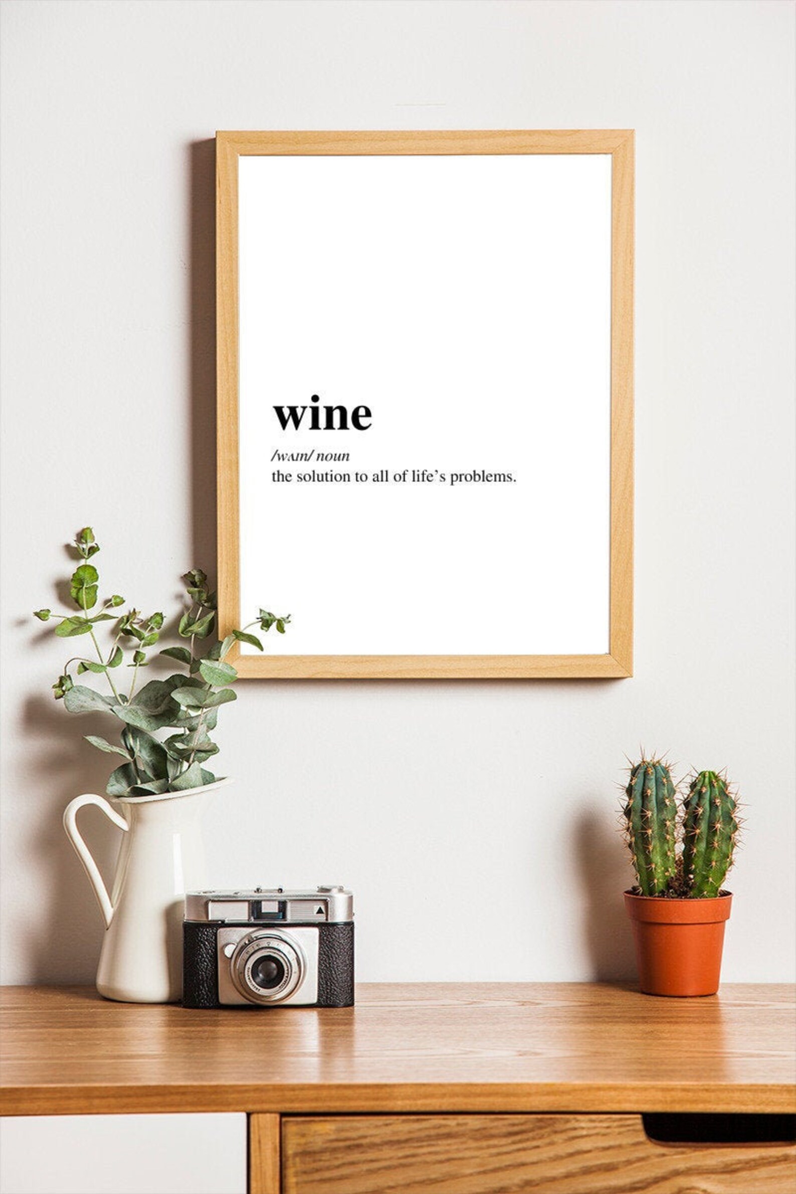 WINE Definition Word Art Printable Quote Printable Word Etsy