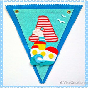 Nautical Name Birthday Party Banner, Little Sailor Name Banner ...