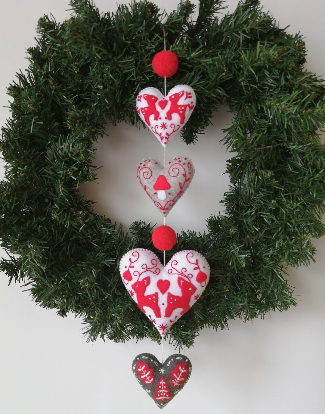 Curated visual reference: Deer Scandinavian Christmas Garland Scandinavian Tree Decoration Photo Inspiration