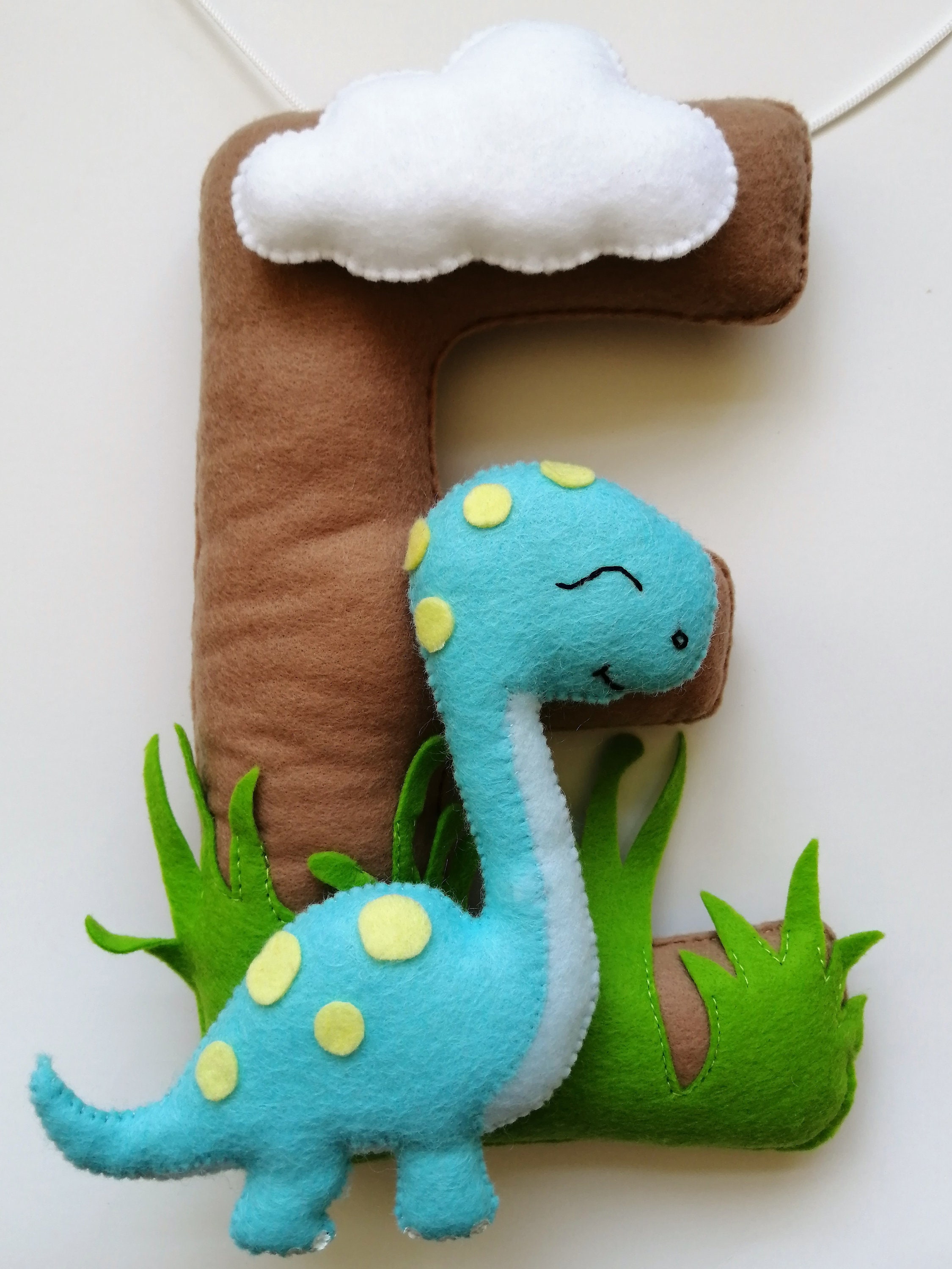 Banner de nombre de dinosaurios lindos, cartel de cumpleaños con nombre de  tema de dinosaurio, niño o niña, guirnalda de nombre de fieltro