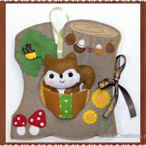 Forest Style Quiet Book, Activity Book, Busy Book, Felt Activity Book, Forest Animals, Toddler Gift