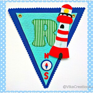 Nautical Name Birthday Party Banner, Little Sailor Name Banner ...