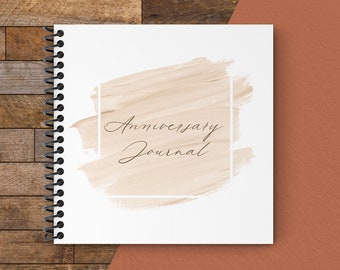 Wedding Anniversary Journal | Neutral Design | Personalized Cover Available