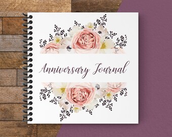 Wedding Anniversary Journal | Dusty Rose | Personalized Cover Available