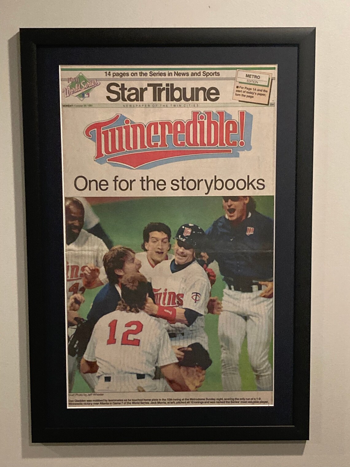 Minnesota Twins 1991 World Series Champions Star Tribune | Etsy 