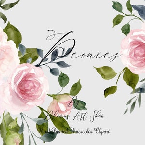 Rosa Pfingstrose Clipart Blume Clipart Blumensträuße, Hochzeit rosa und weiß Pfingstrose ClipArt. WC357