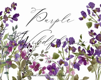 Wildflower Watercolor Clipart: Bouquets (Digital Download) WC527