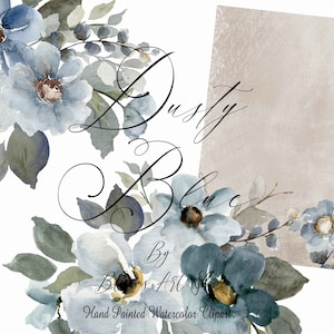 Watercolor Flowers Clipart Floral Clip Art Wedding Graphics Soft Pastel Roses Greenery Botanical Bouquets Elements PNG. WC536
