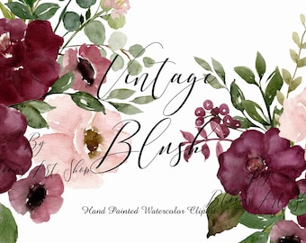 Rose Bouquet Arrangement Clipart Digital Paper.