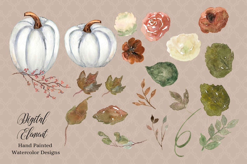 Download White Pumpkins Wc148 Watercolor Fall And Autumn Pumpkin Clip Art No Rust And Brown Floral Clip Art Fall Pumpkin Arrangements Clip Art Art Collectibles Delage Com Br