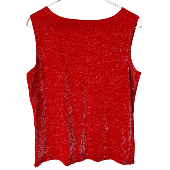 90s y2k metallic red nylon sleeveless top - image 2