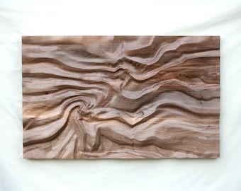 Holz Wandkunst, Holzschnitzerei, "Abstrakter Fluss 1"