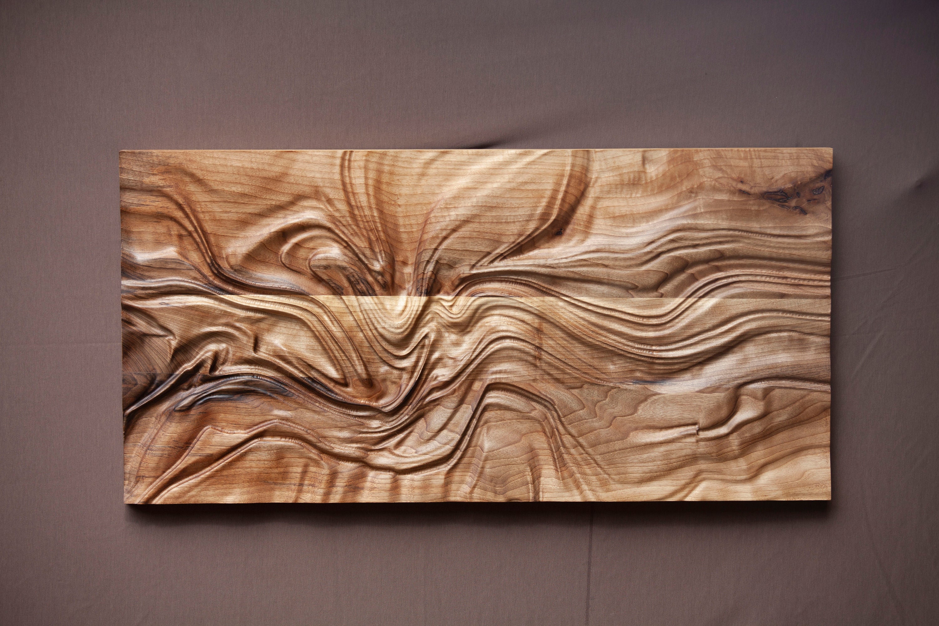 Large Size Organic Wood Wall Art, Abstract Wood Sculpture, Woodcarving,  abstract Flow 2 -  Denmark
