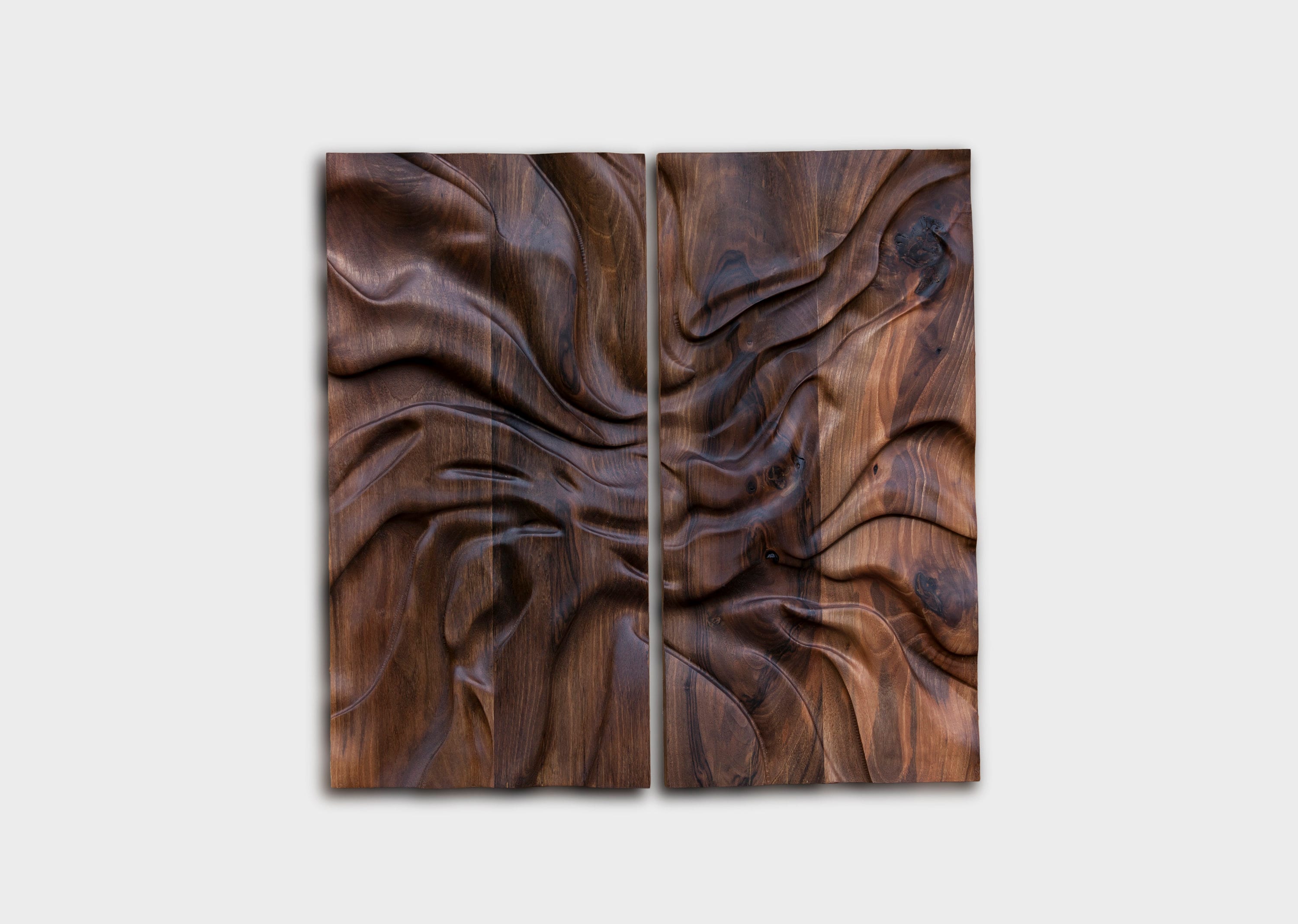 Buy Wood Wall Art, Solid Wood Bas-relief, Wooden Sculpture, gentle Flow  Online in India 